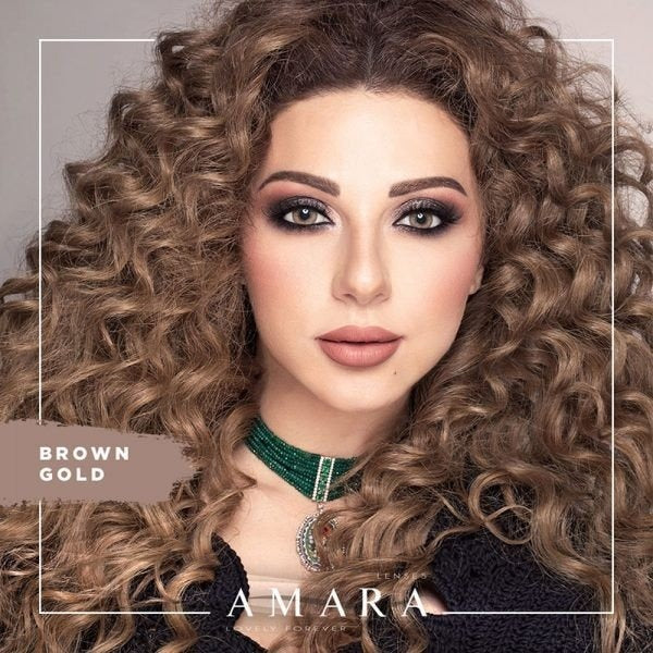 Amara-2 Lenses -Brown gold