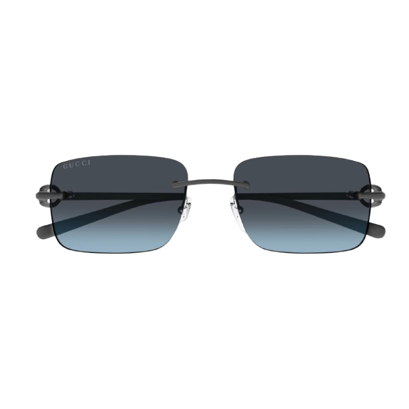 GUCCI Ruthenium rectangle style sunglasses