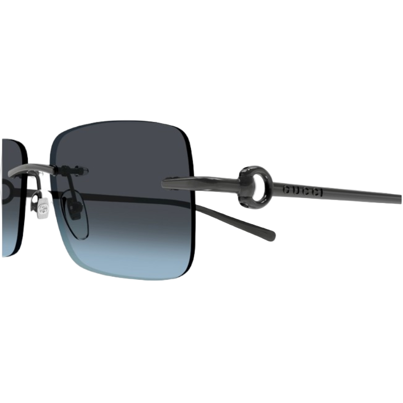 GUCCI Ruthenium rectangle style sunglasses